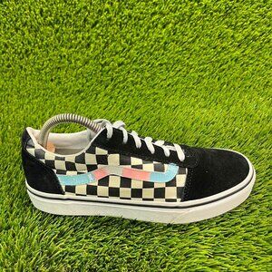 Vans Off The Wall Old Skool Low Womens Size 8.5 Black Walking Shoes Sneakers